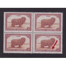 ARGENTINA 1935 GJ 788 CUADRO DE ESTAMPILLAS NUEVAS CON GOMA CON VARIEDAD NO CAT SEÑALADA U$ 6+